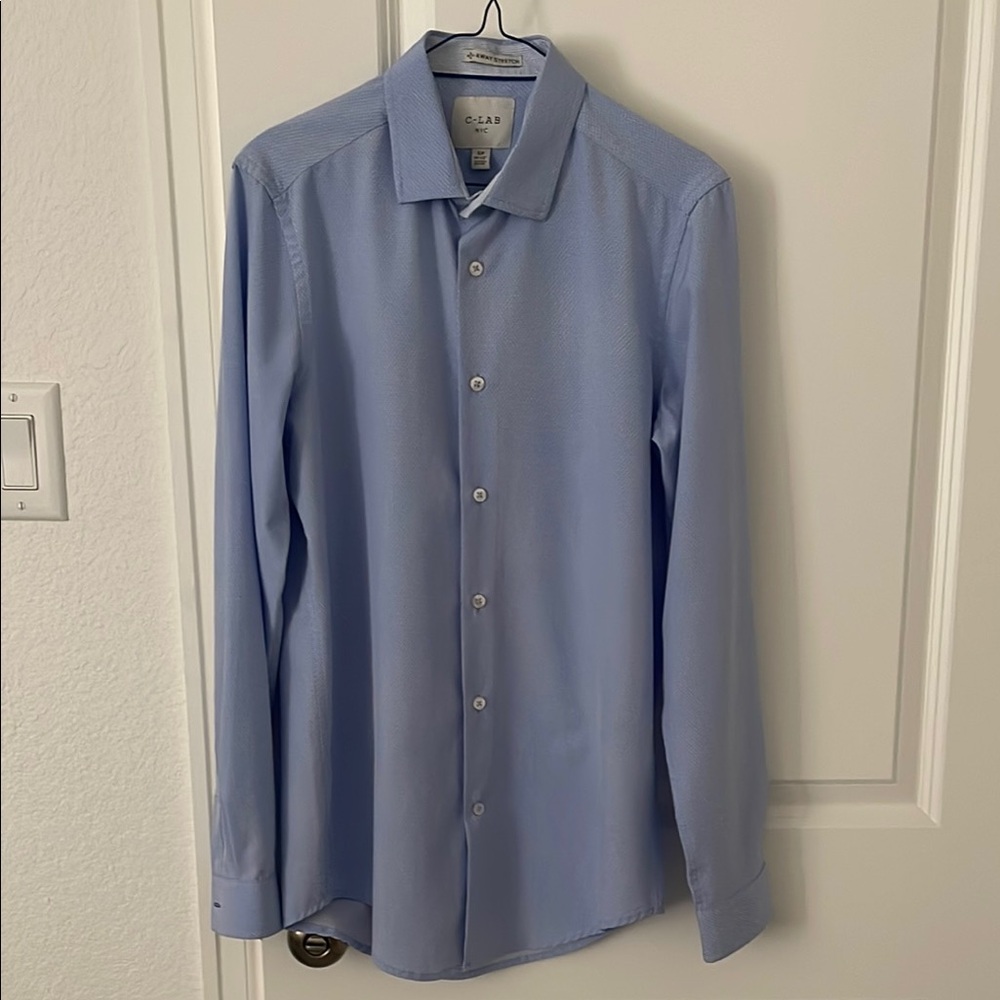 C-LAB Men's Light Blue Dress Shirt